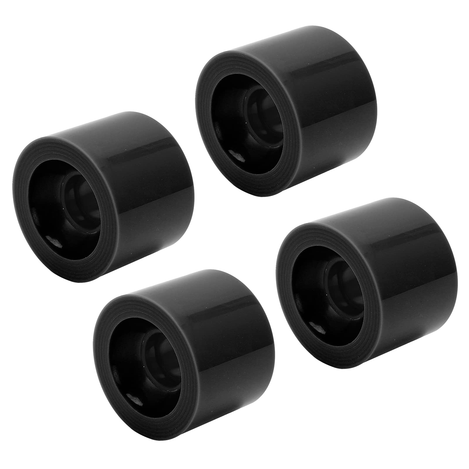 Cryfokt Wheels, 60x45mm 78A Longboard Wheels Non‑slip High Elasticity 4pcs for Cruiser Wheels Replacement Parts (Black)