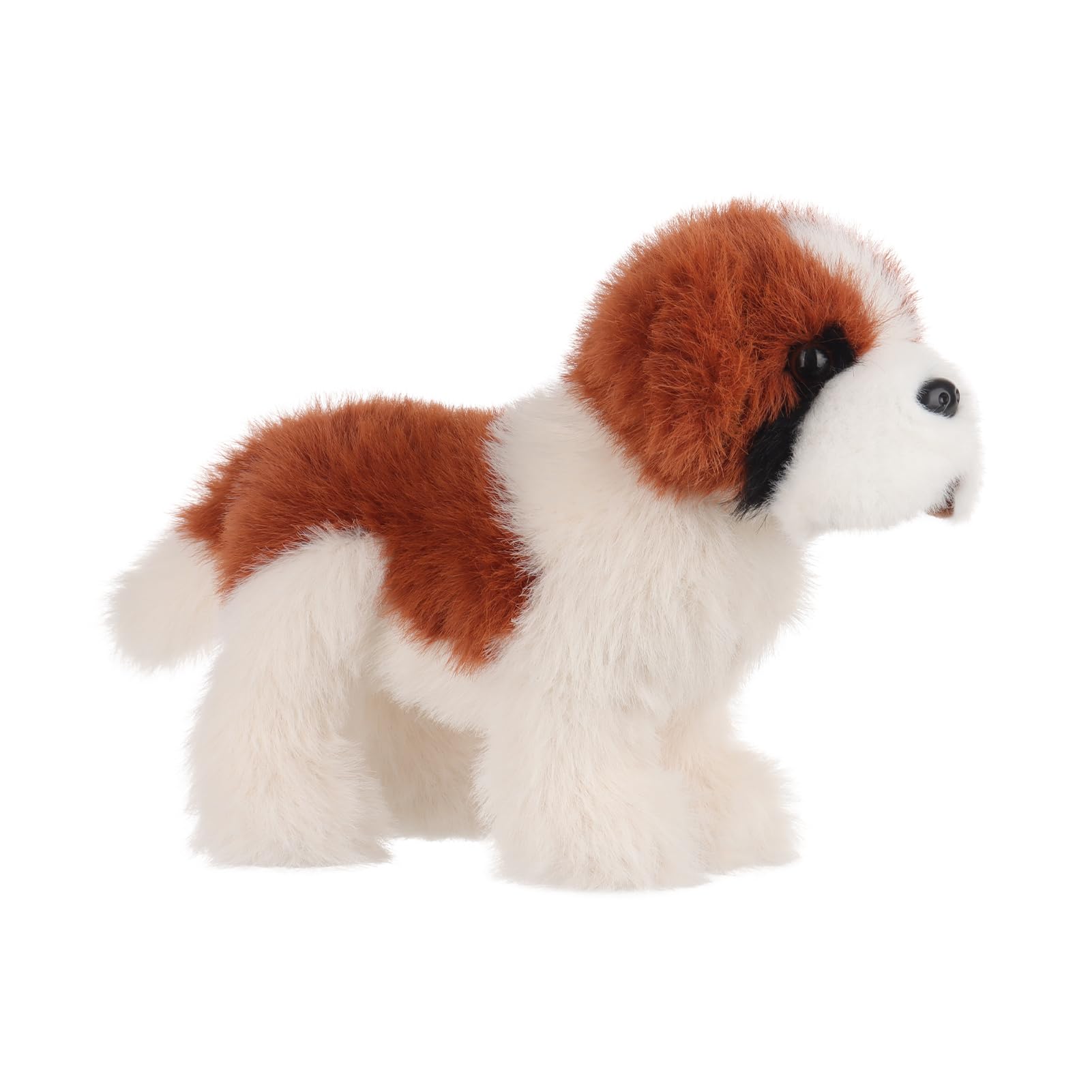Apricot Lamb Charming Saint Bernard Dog Puppy Plushies Stuffed Animals for Kids, Soft Cute Plush Toys for Baby Girl and Boy, Fluffy Charming Saint Bernard Dog Brown 7.1 Inches