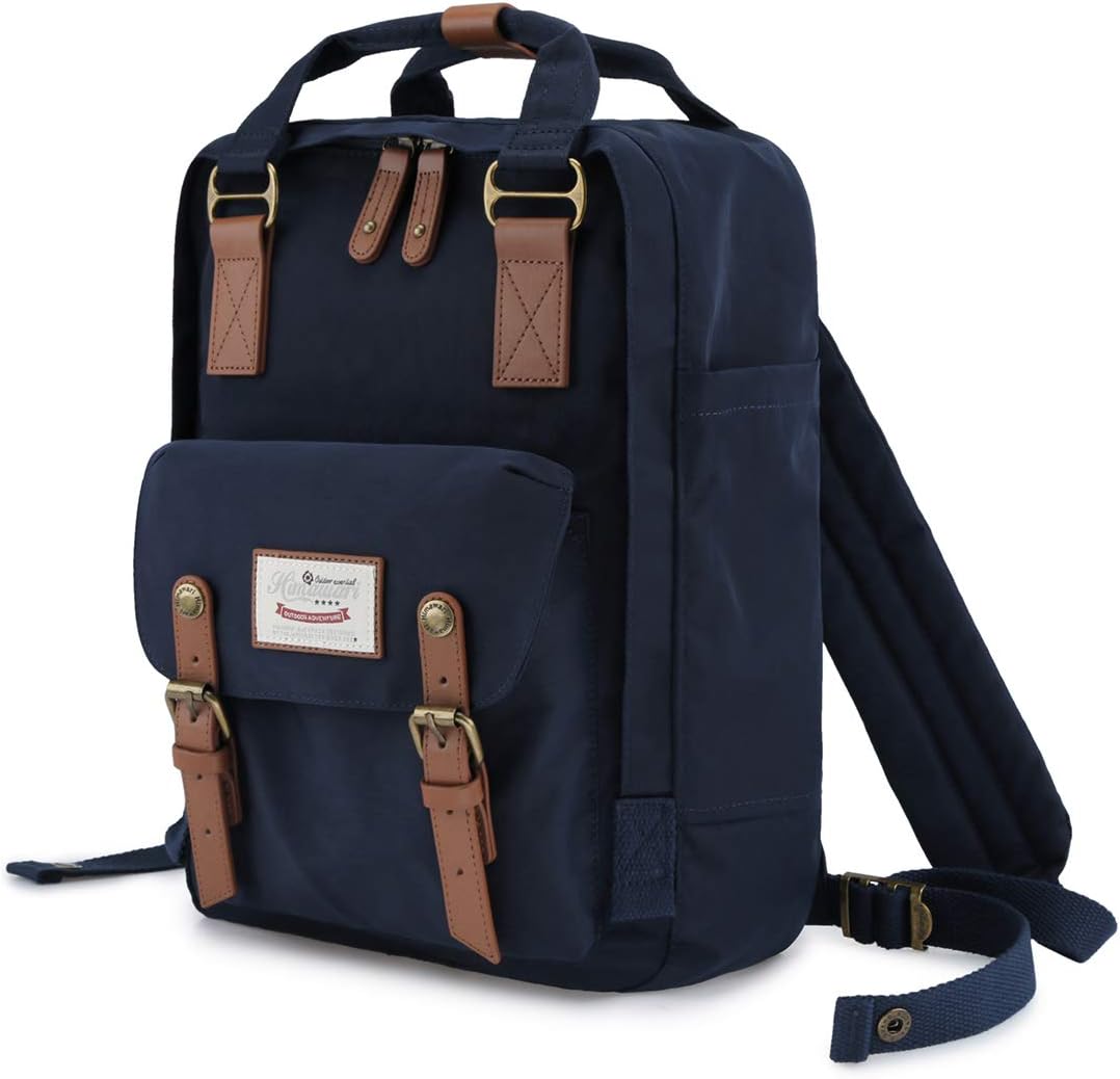 Himawari Backpack/Travel Backpack for Women 14.9" College Vintage Waterproof Bag ， Work Backpack for 14inch Laptop (HIM-28#Dark blue)