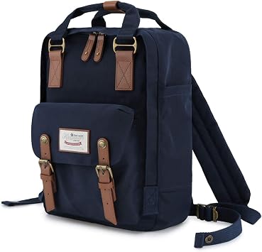 Himawari Backpack/Travel Backpack for Women 14.9 College Vintage Waterproof Bag , Work Backpack for 14inch Laptop (HIM-28#Dark blue)