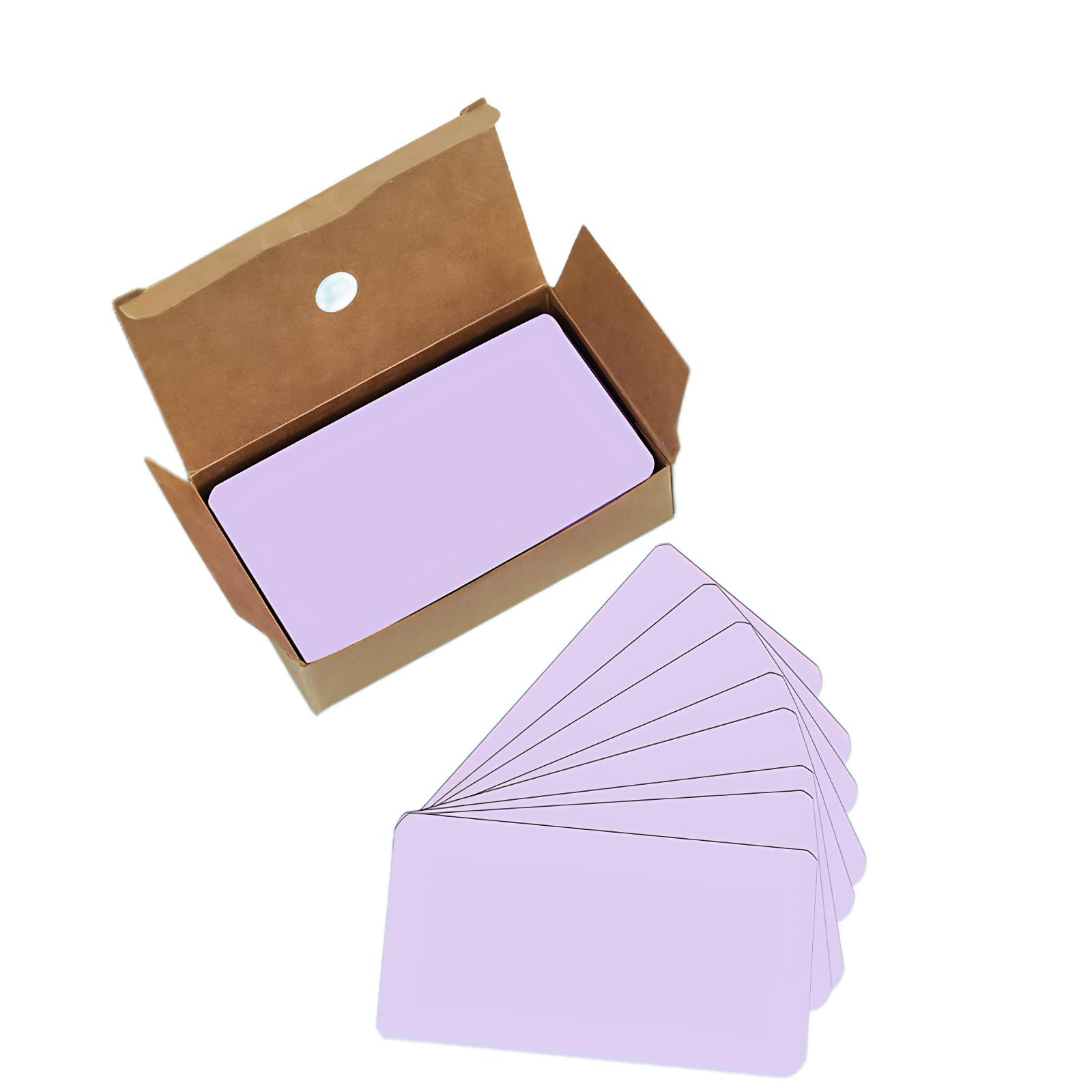 Leliafleury 100Pcs Blank Business Cards Purple Message Cards Blank Flash Cards Craft Words Cards for Learning Study, DIY, Memory Note