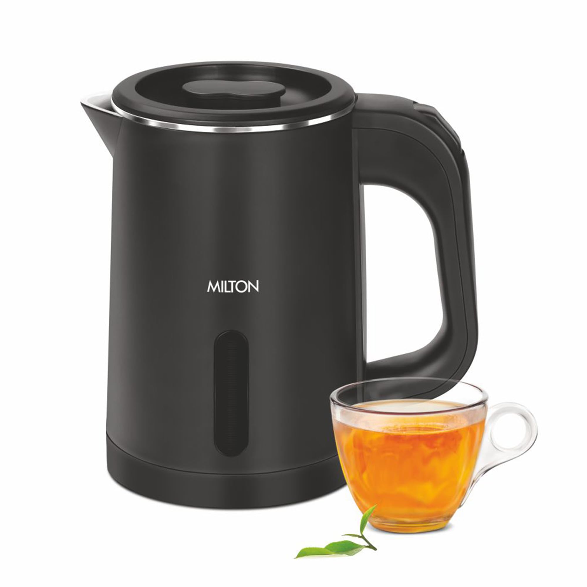 Sponsored Ad - Milton Companion Electric Kettle 800 ml,1000 Watt | 304 Stainless Steel Inner Body | Double Wall & Cool Touch Body | Auto Cut-Off | Wider Mouth,Detachable 360 Degree Connector,Cordless Pot (Black)