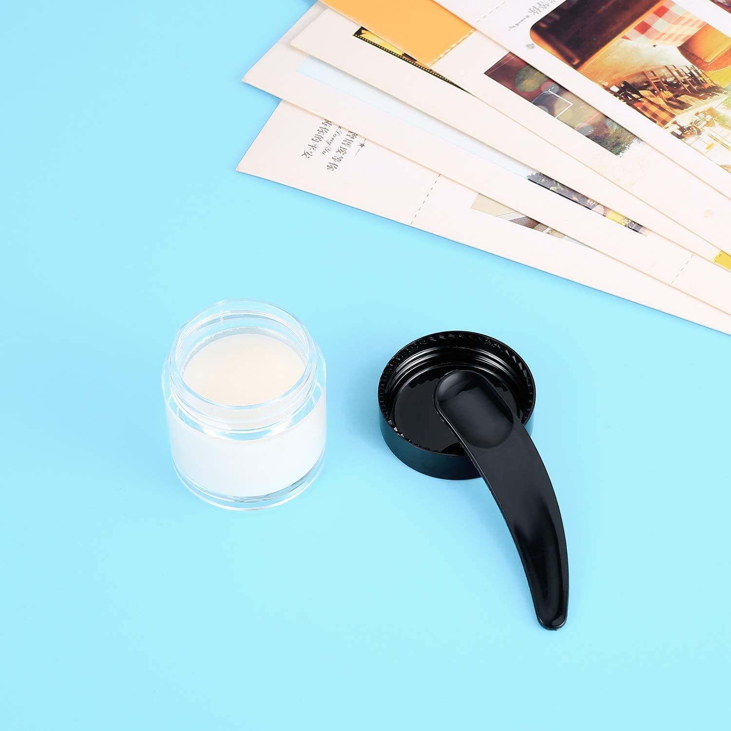 30 Vasetti Plastica 10g Per Cosmetici - Contenitori Viaggio Con 3 Spatole, Trasparenti - Foto 7