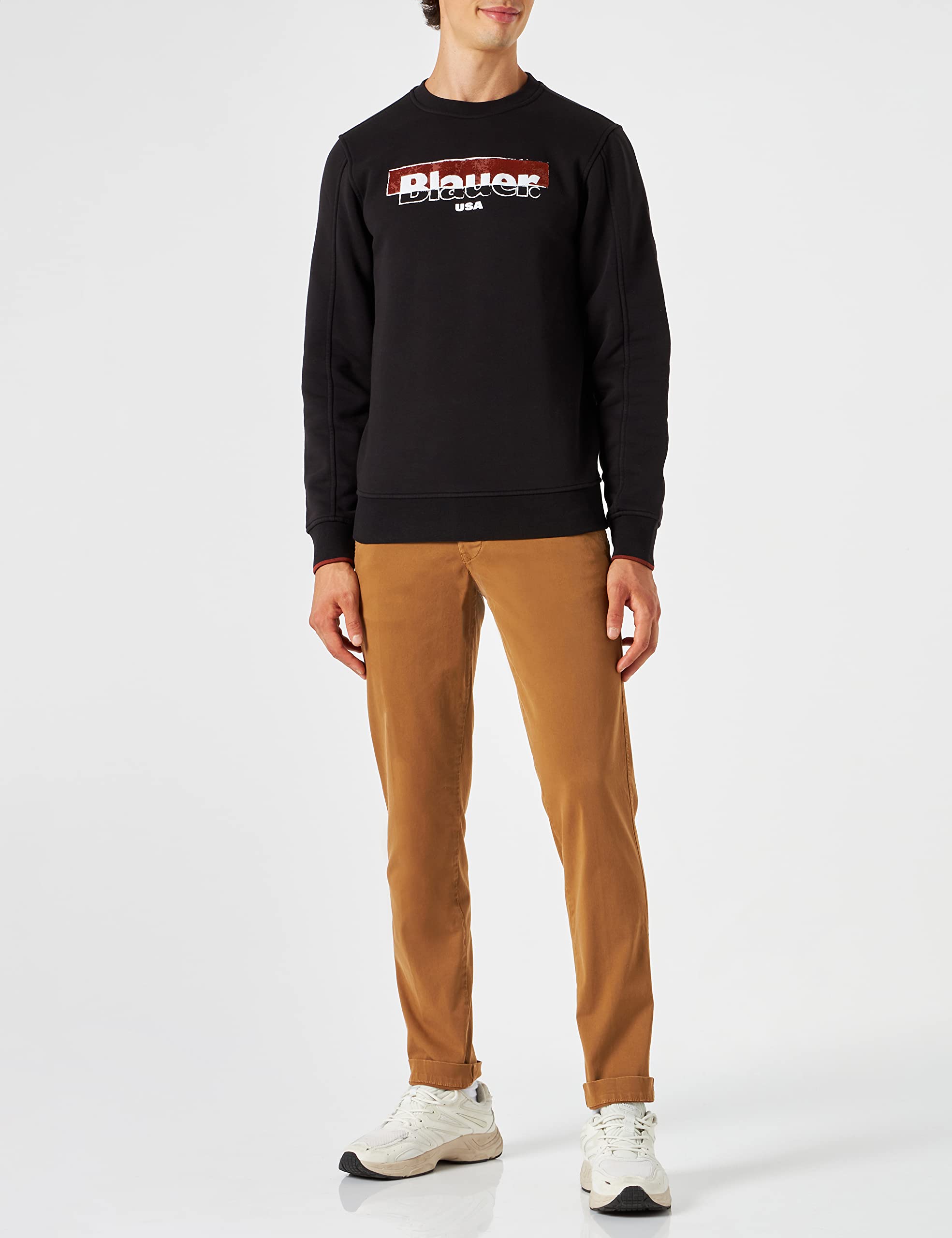 Blauer Felpa Girocollo Sudadera para Hombre