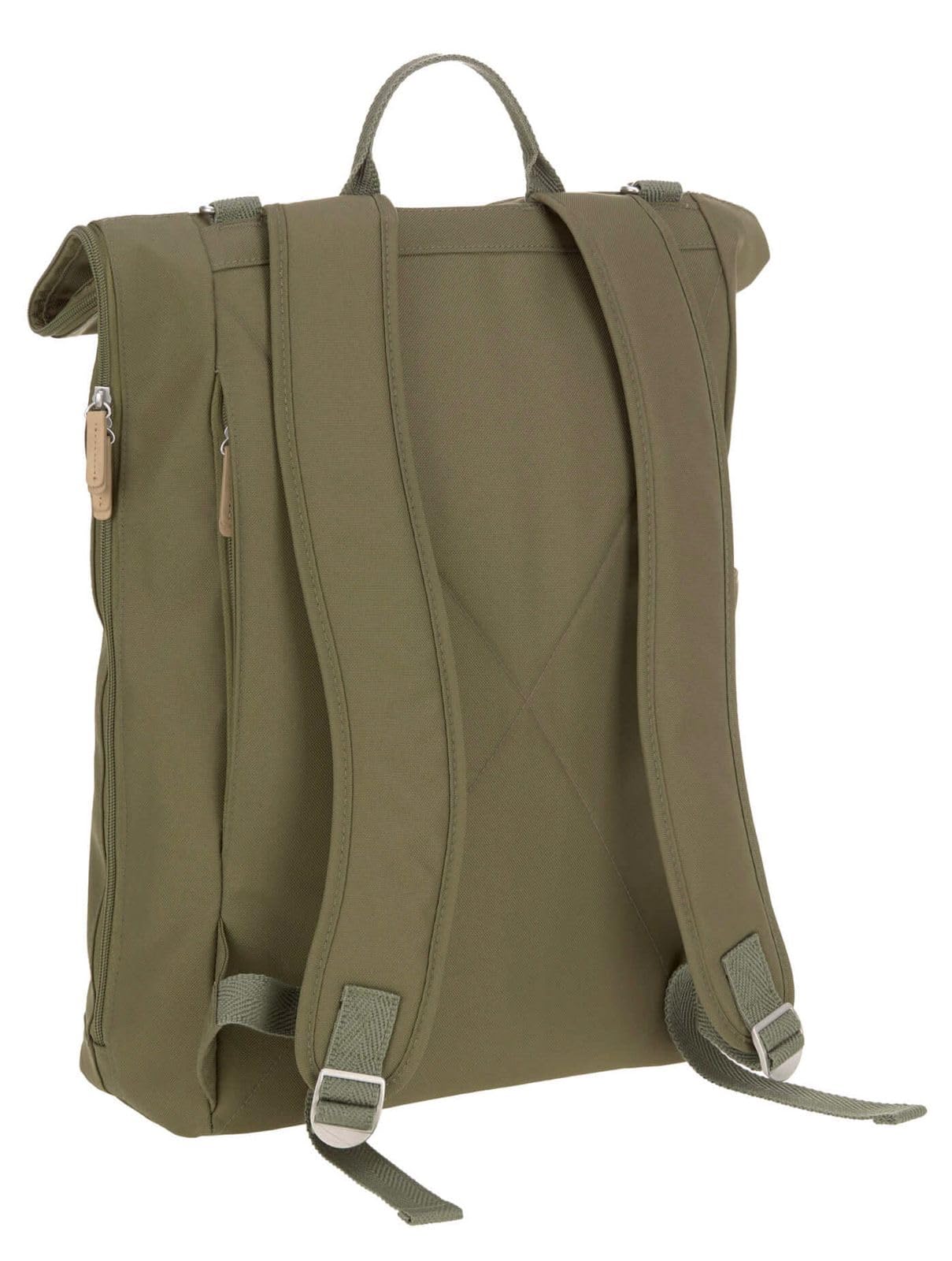 LÄSSIG Wickeltasche, Wickelunterlage, Kinderwagenbefestigung, Flaschenhalter nachhaltig produziert/GRE Rolltop Backpack