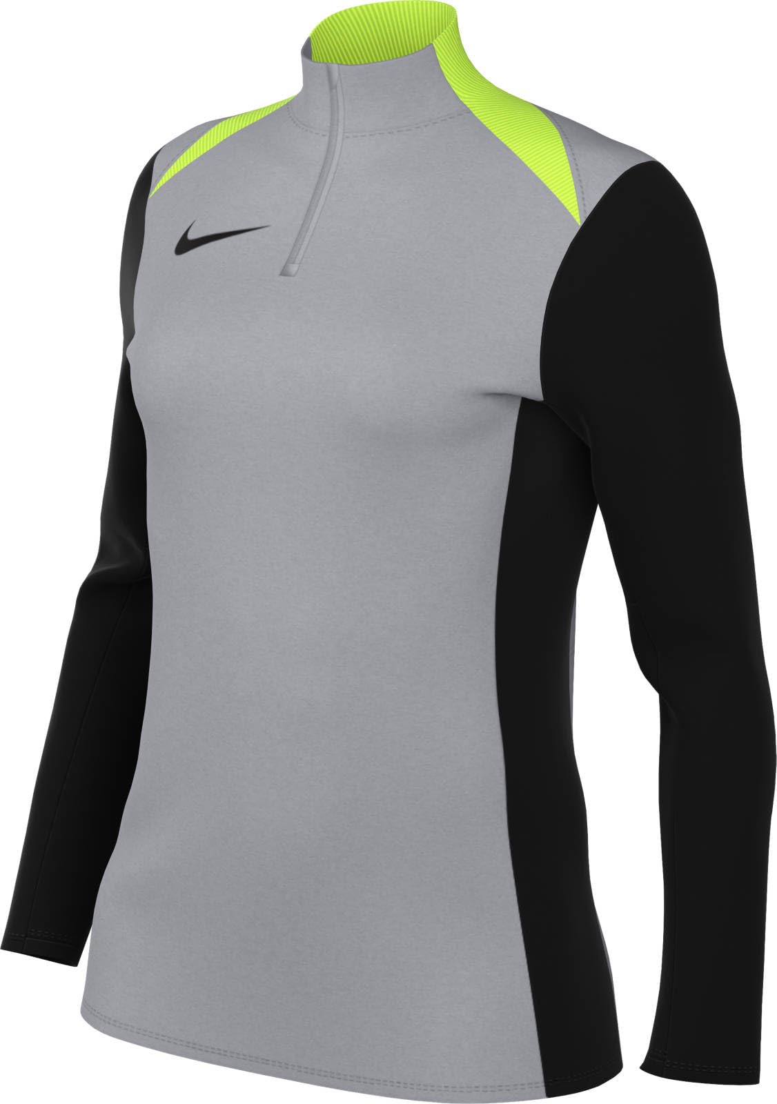 NIKE FD7669-013 Dri-FIT Academy Pro 24 Drill Top K Sweatshirt Women's WOLF GREY/BLACK/VOLT/BLACK Size S