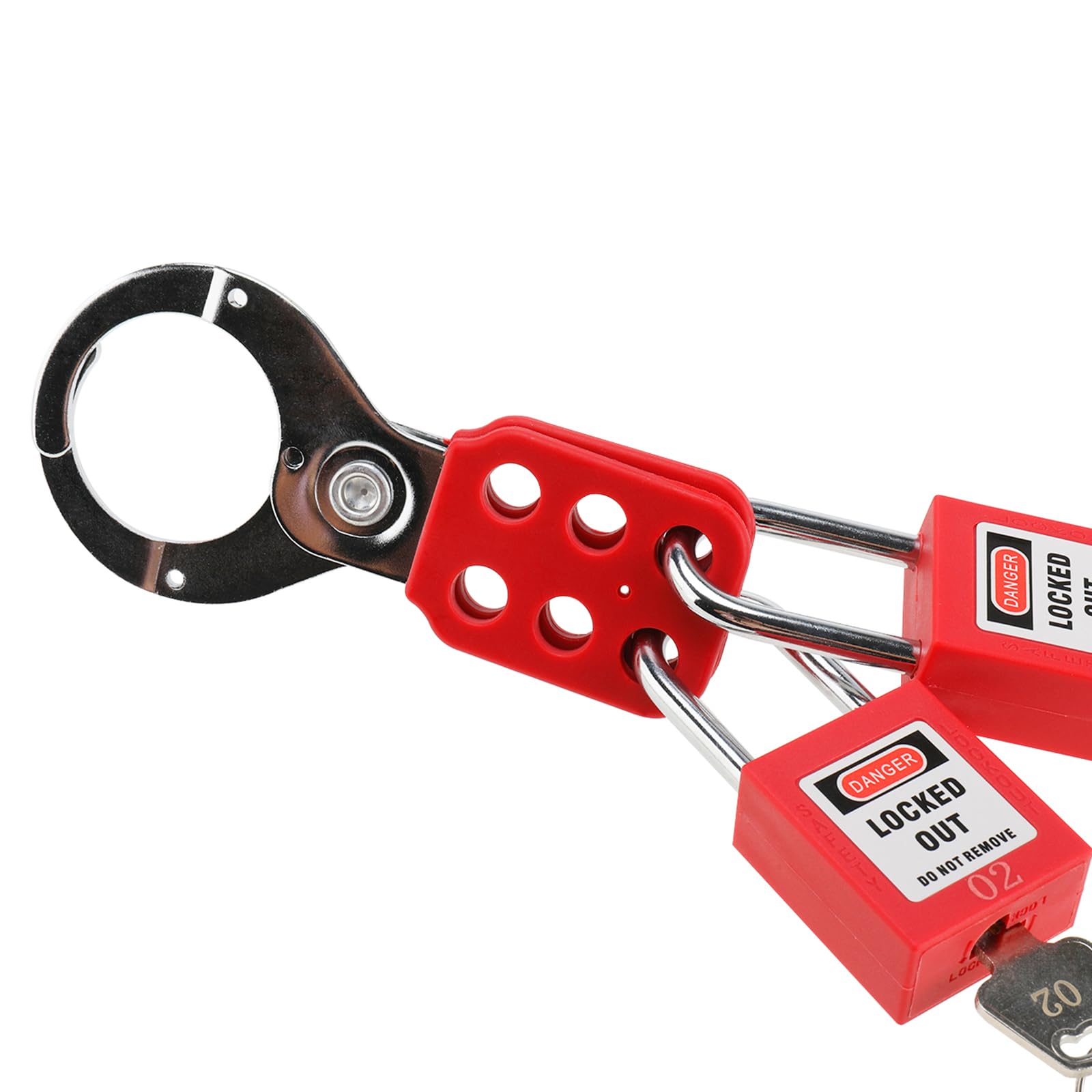 Lock Out Tag Out Kits RealPlus Lockout Tagout Hasp, 12 Pack Steel Lock ...
