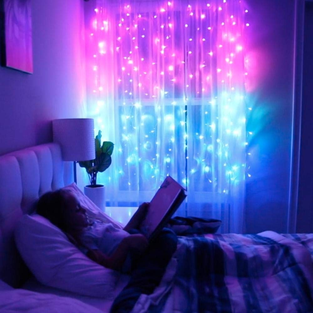 Arcobaleno LED Tenda stringa di luce alimentata tramite USB Ghirlanda Luci di Fata Decorazione Soggiorno Camera Da Letto Arcobaleno-3M-2M