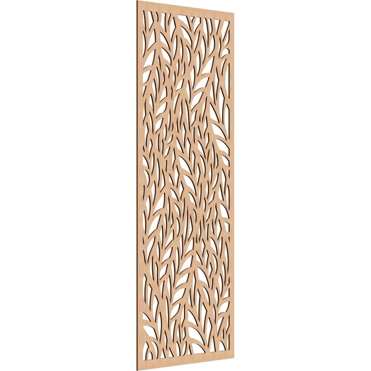 Ortonville Decorative Pierced Fretwork Wood Wall Panels, 31 3/8"W x 79 3/8"H x 1/4"T, Hickory