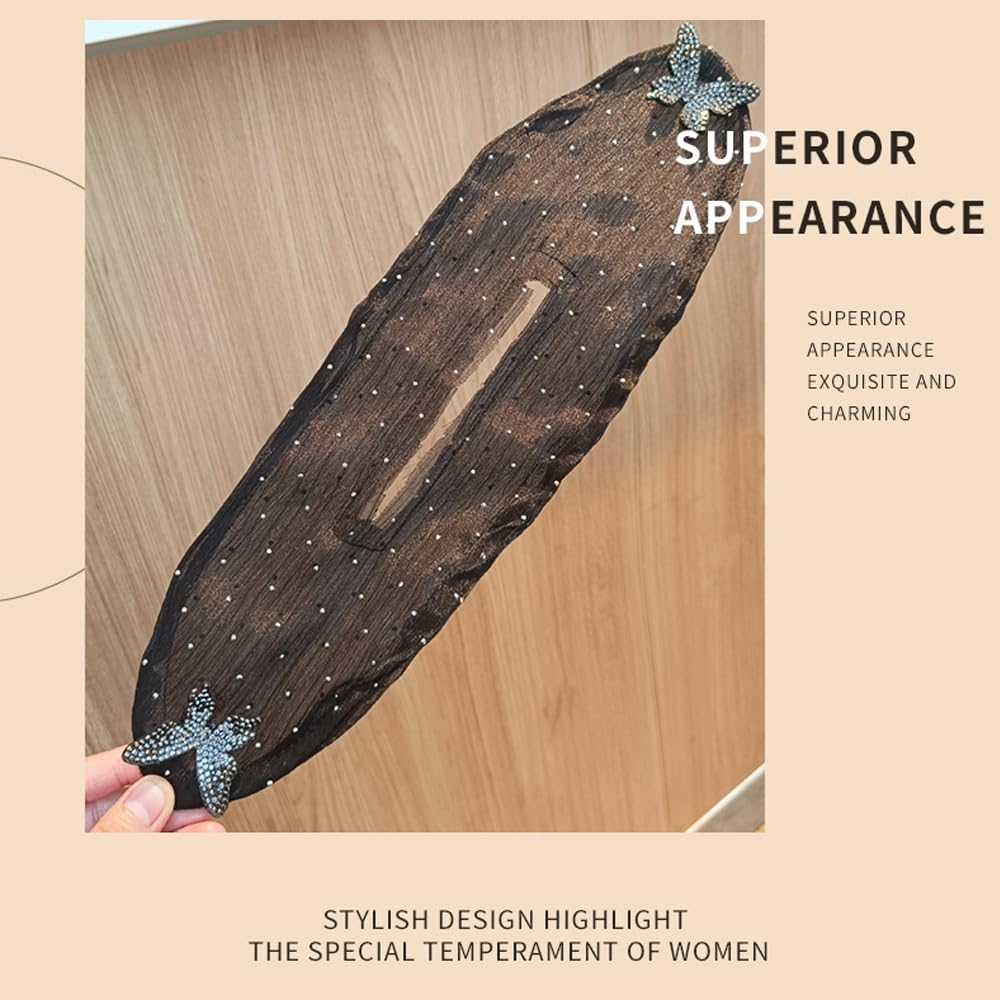 2PCS Hair Bun Maker for Long Hair,Ball Hair Clip,Flower Hair Bun Roller,Hand Embroidered Flowers Deft Bun,Deft Bun Hair Twister.Lazy Hair Curler Deft Bun Maker Hair Accessories for Women (6pcs)