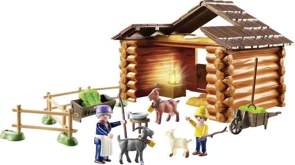 Playmobil Heidi 70255 Peter's Goat Stable, For Children Ages 4+