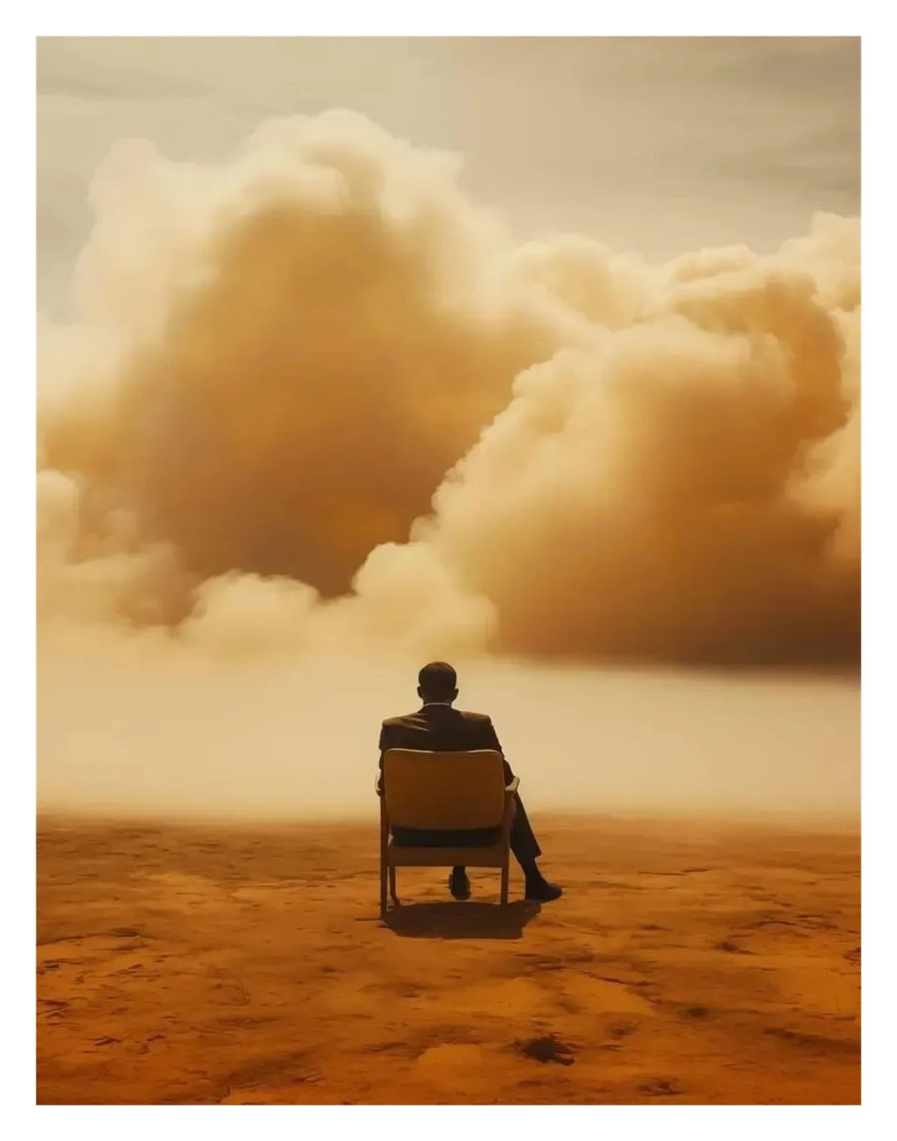 BYAMBD Aesthetic Pictures The Sea Melted Into The Sky Character Behavior Artistic Color Posters Minimalist Print Canvas Painting Wall Art For Home Decor(J,30x40cm)