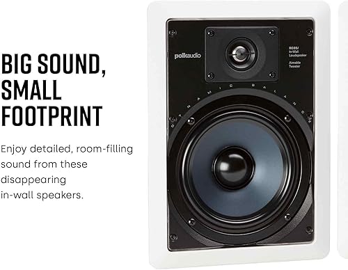 Miniatura 2 de Polk Audio RC55i altavoz de pared de dos vías dos unidades color blanco 65 pulgadas Blanco