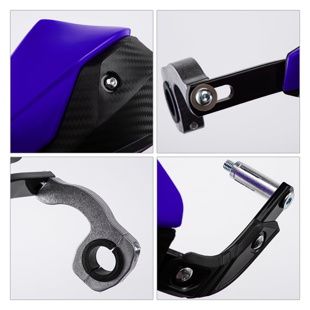 Protège-mains APEBAZY pour motos tout-terrain 7/8« 22 mm et 1 1/8 » 28 mm avec protège-mains pour motos tout-terrain Compatibles avec les motos tout-terrain, les motos de cross (Bleu)