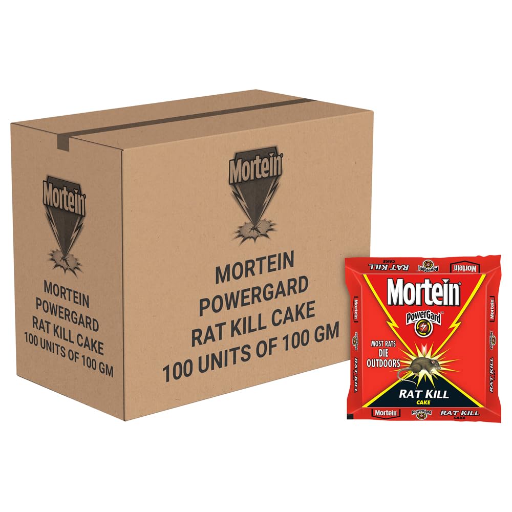 Mortein PowerGard Rat Kill Cake 100 g (Pack of 100) Professional Rat