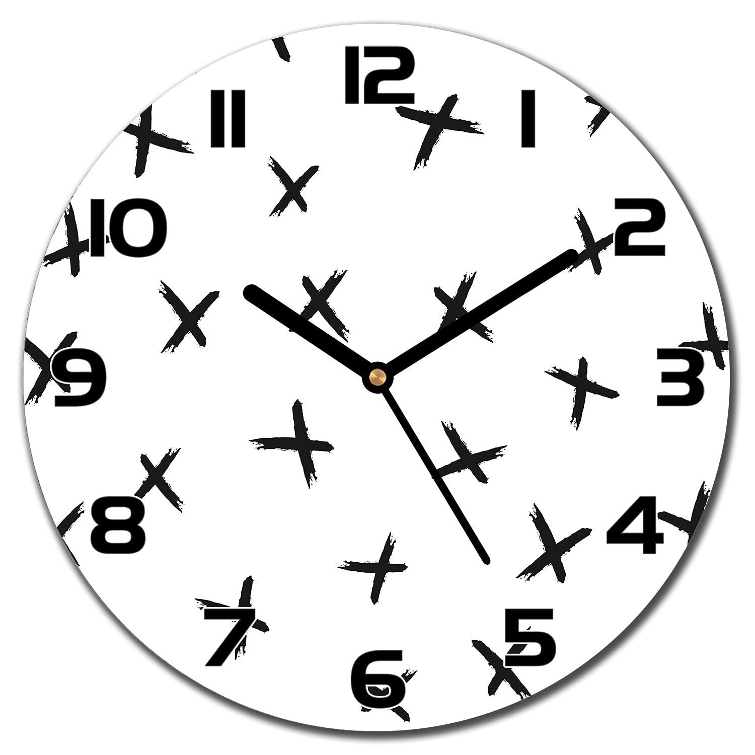 Horloge en verre anti-rayures 30 cm pour éviter les reflets dans le salon