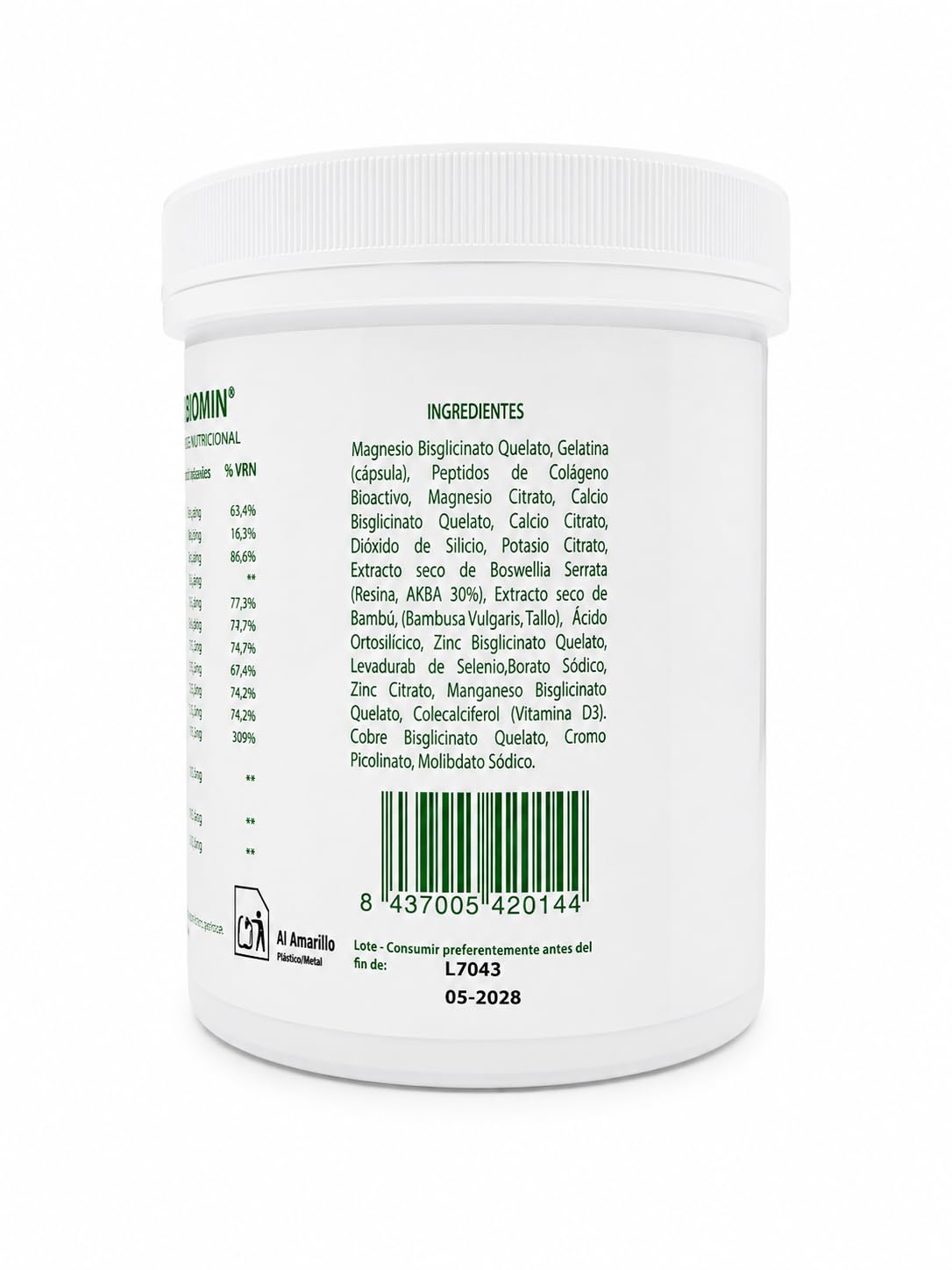 Biomin Pack 2 Unidades Superbiomin 425 Cápsulas Complemento Alimenticio de Minerales y Oligoelementos