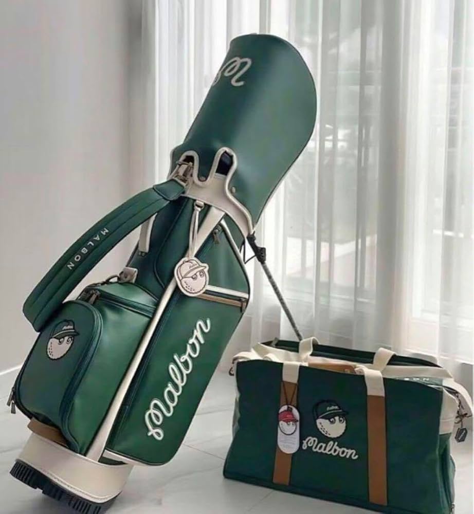 マルボンゴルフ キャンバス キャディバッグ ボストンバッグ 2点セット