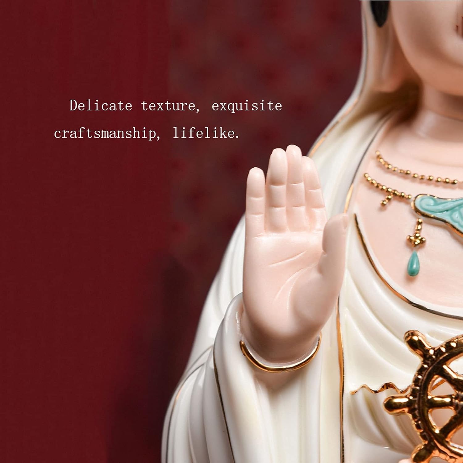 Estatua de cerámica de Buda Guanyin para decoración Zen, estatuilla de Buda, Escultura de Regalos de felicitación de inauguración de la casa