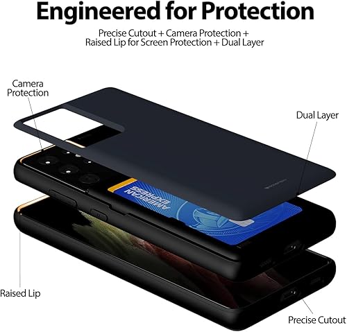 Miniatura 493 de GOOSPERY Parachoques magnético para puerta compatible con Galaxy S23, tarjetero tipo cartera, cierre automático, protección de doble capa resistente