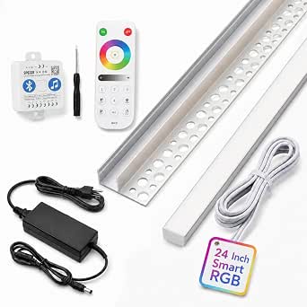 Shower Niche LED Lighting Kit, 24 Inch RGB Color Changing Dimmable COB Strip