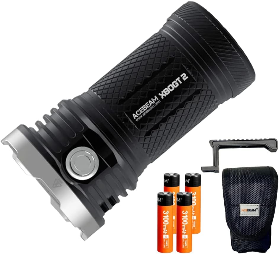 ACEBEAM X80-GT 2 Flashlight / Searchlight -34,000 Lumens -18 x CREE XHP50.3 LEDs (Upgrade of X80GT)
