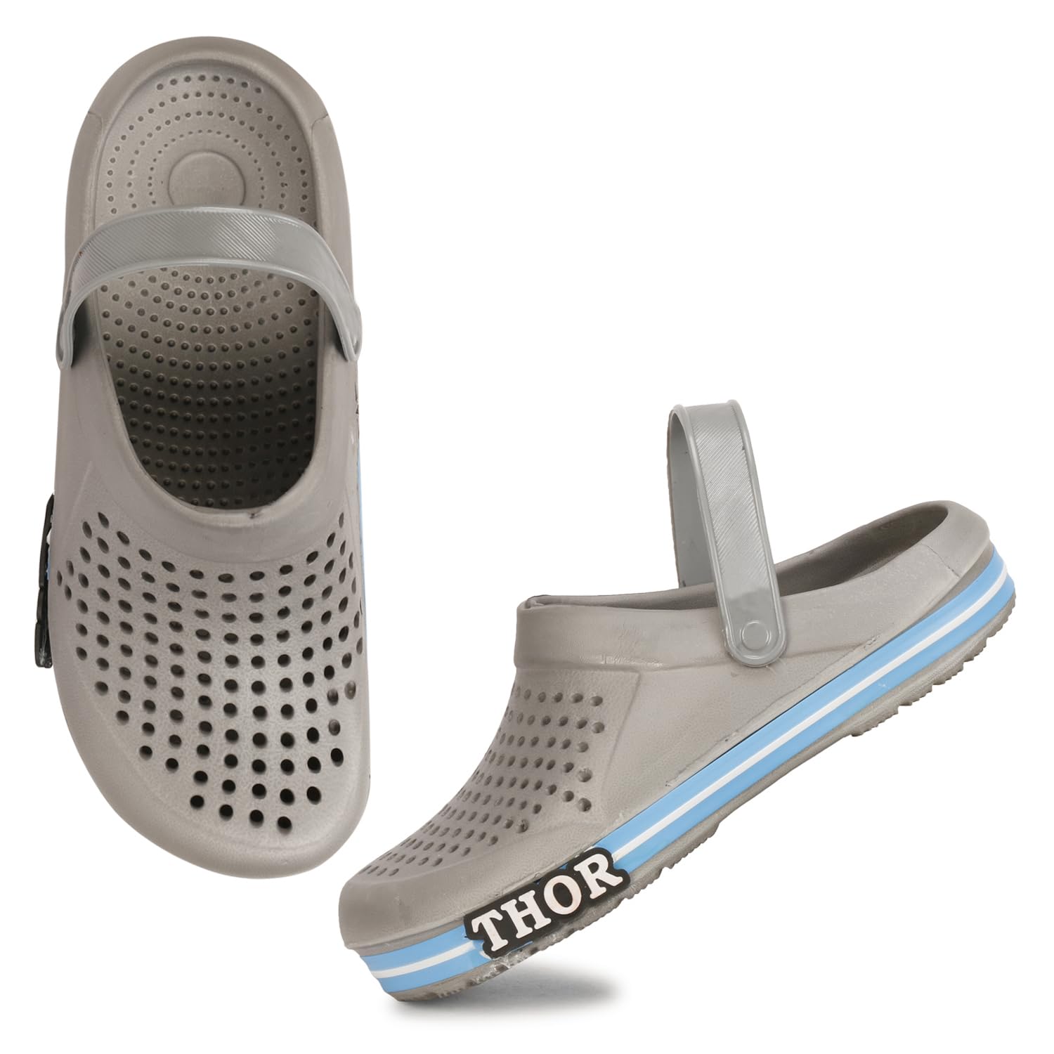 FLYNFIT Clogs for Men | Comfortable Trendy Stylish Fashionable Clogs|| Clogs for Men | Mens Clogs | Mens Classic Casual Clogs/Sandals for Adult (FF_1007_Grey_6 UK) (B0CXW5FFP6) Amazon Price History, Amazon Price Tracker