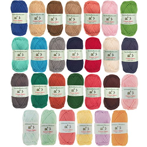 Cotton Select 100% Cotton Yarn, 4 Skein Assorted Color Surprise Package