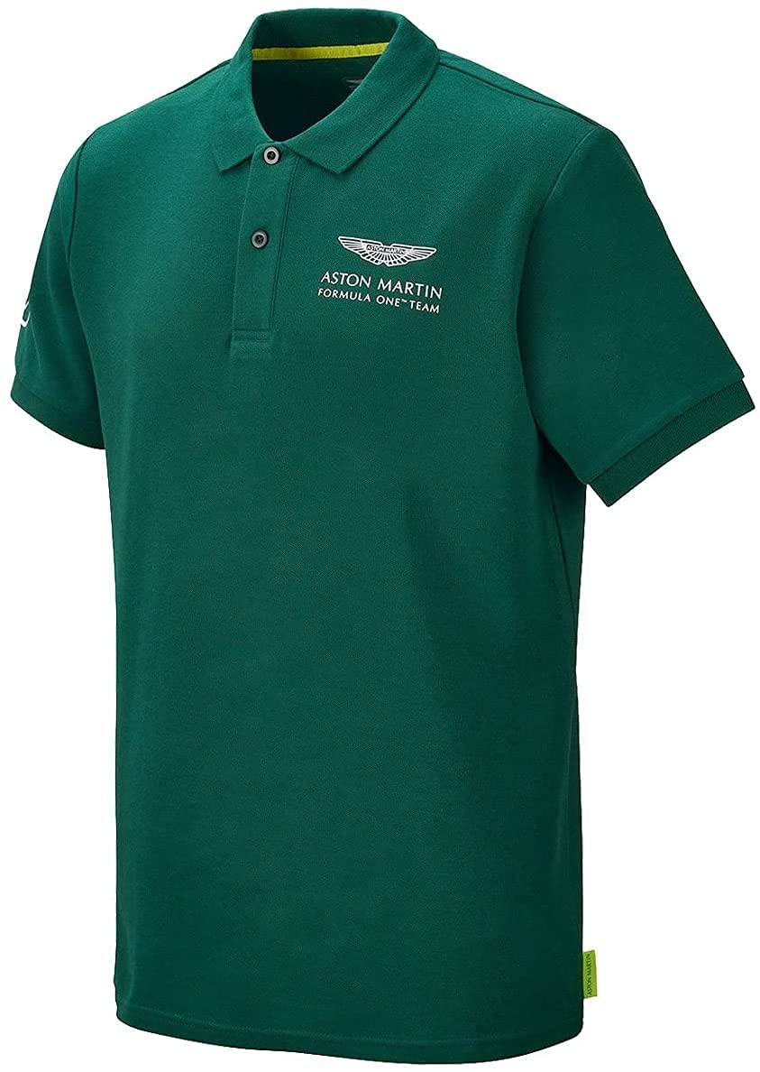 Aston Martin Men's Green F1 Sebastian Vettel Driver Polo Shirt Am21kpo06