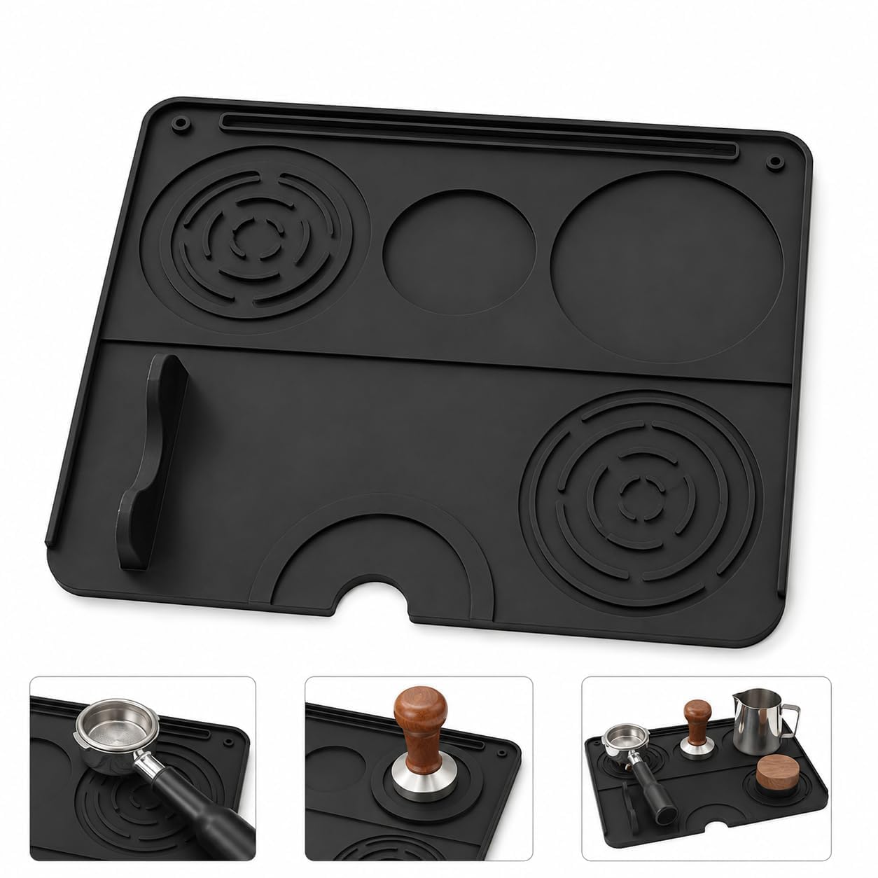 Espresso Tamping Station Mat | Silicone Coffee Bar Organizer | Portafilter Holder | Counter Protection Pad-image-40