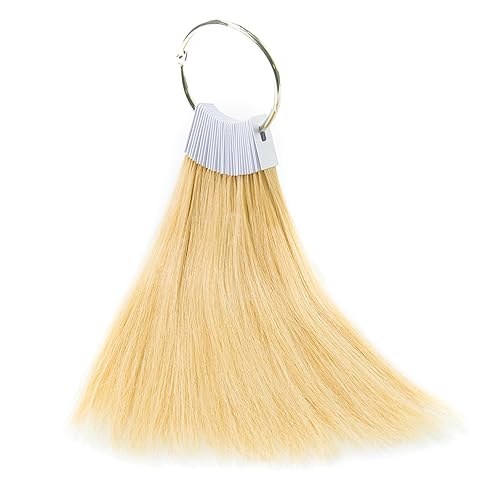 Miniatura 4 de Anillos de color de cabello 100% cabello humano Prueba de muestra de color muestras de color 9 pulgadas Color de cabello rubio claro
