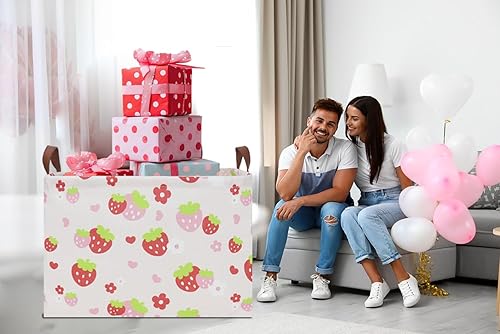 Miniatura 50 de Cesta de almacenamiento rectangular con asas, cesta de almacenamiento plegable, caja de libros, cesta de regalo (calabaza enojada)