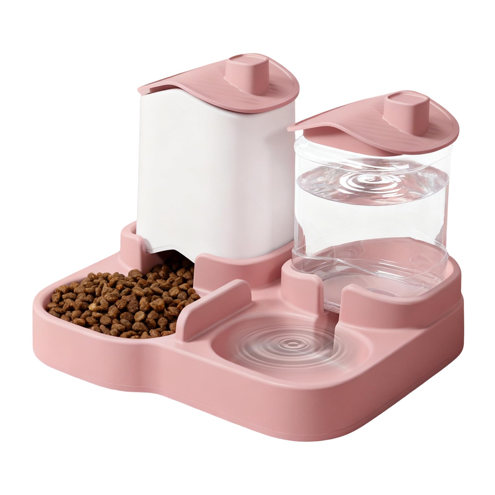 Mangiatoia automatica per gatti e abbeveratoio a prova di fuoriuscite d'acqua | Mangiatoia automatica per gatti e acqua per coniglietto, cane, cucciolo, gattino, animale domestico