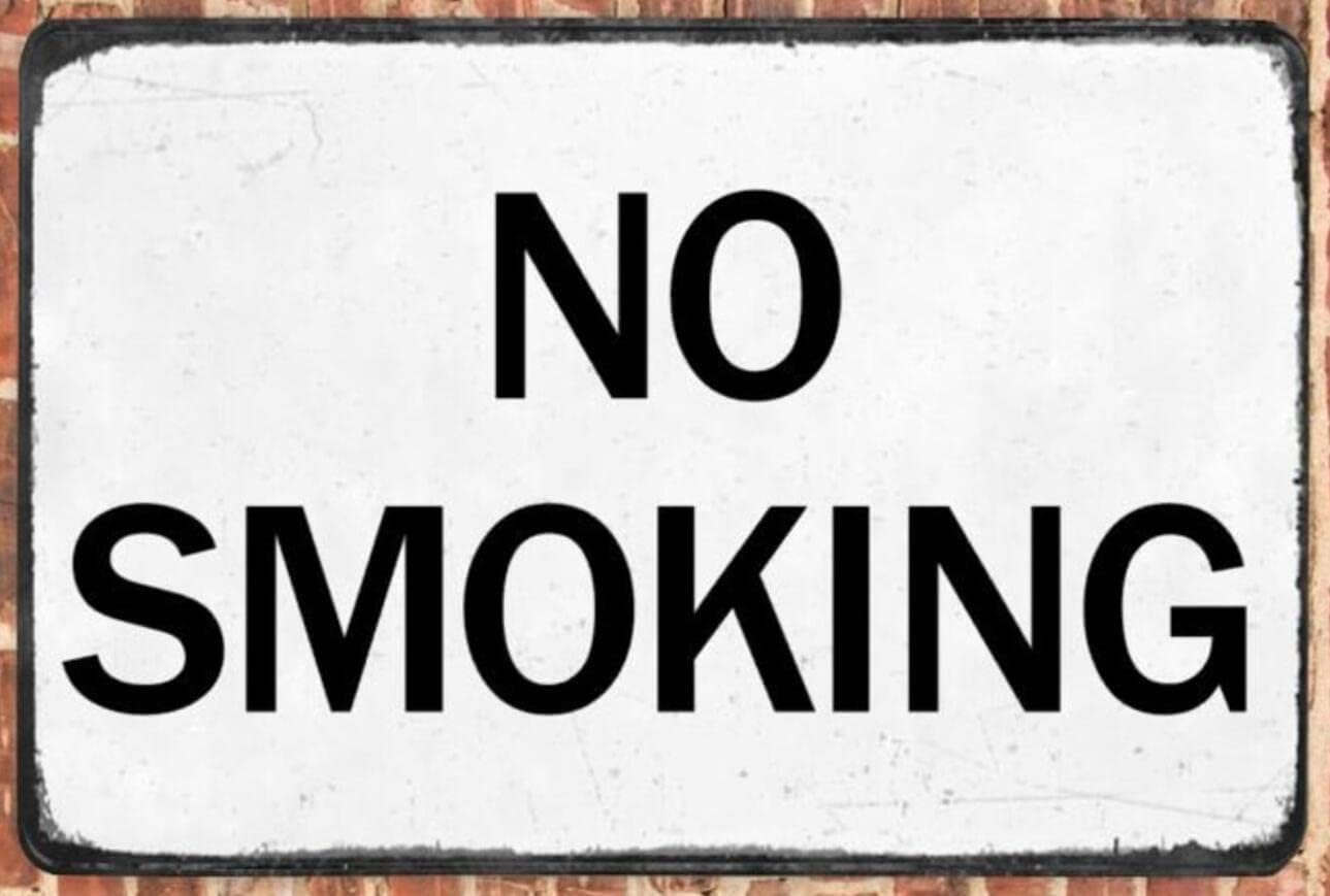 SMAZDFXX no smoking Aluminum Tin Sign Metal Wall Art Decorations Iron Painting for Indoor Outdoor Home Decor Room Door Accessories Poster Housewarming 8"x12"