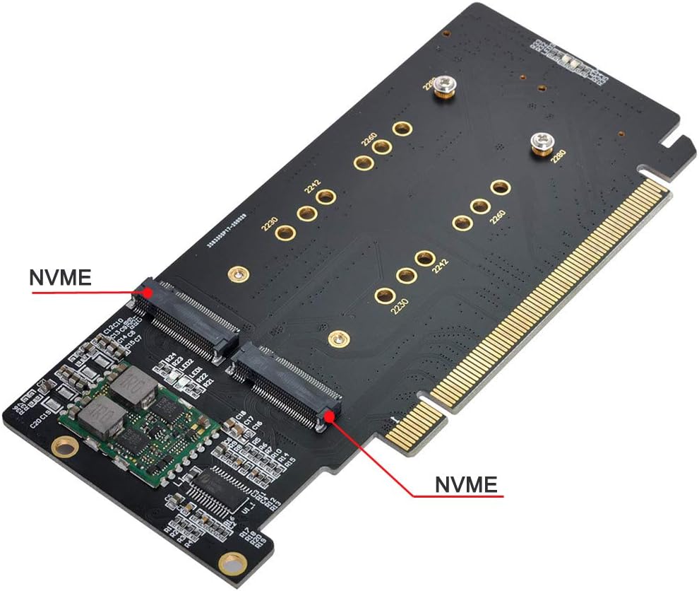 Xiwai 4X NVME M.2 AHCI to PCIE Express 3.0 Gen3 X16 Raid Card VROC Raid0 Hyper Adapter