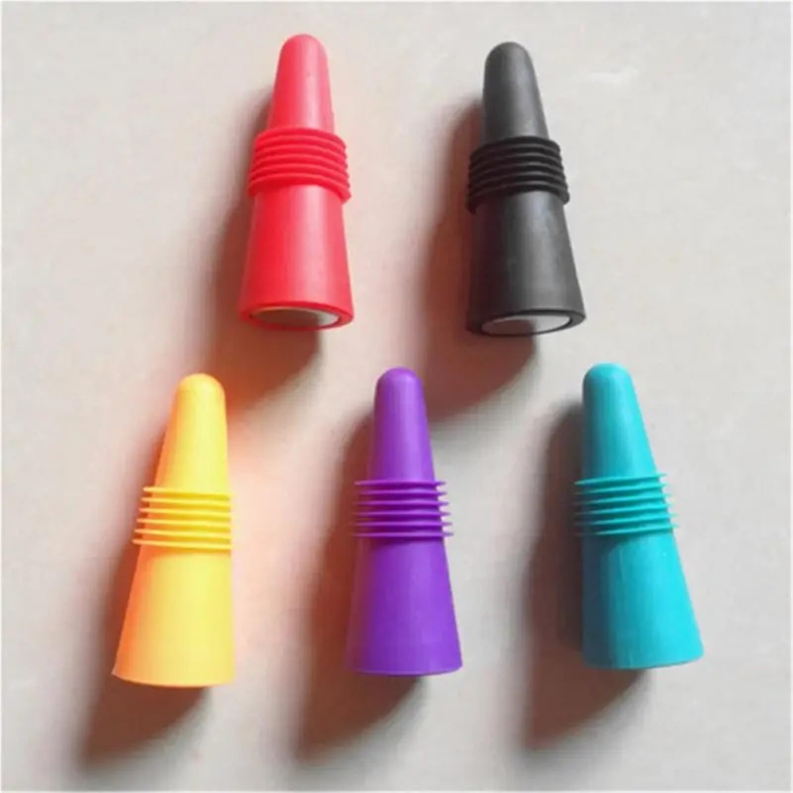 Bouchon de Bouteille vin, 10 pièces, Anti-Fuite, for Bouteilles Champagne, Bouchons scellage, Outil Bar en liège pour Les Fêtes Et Les Réunions(Black)