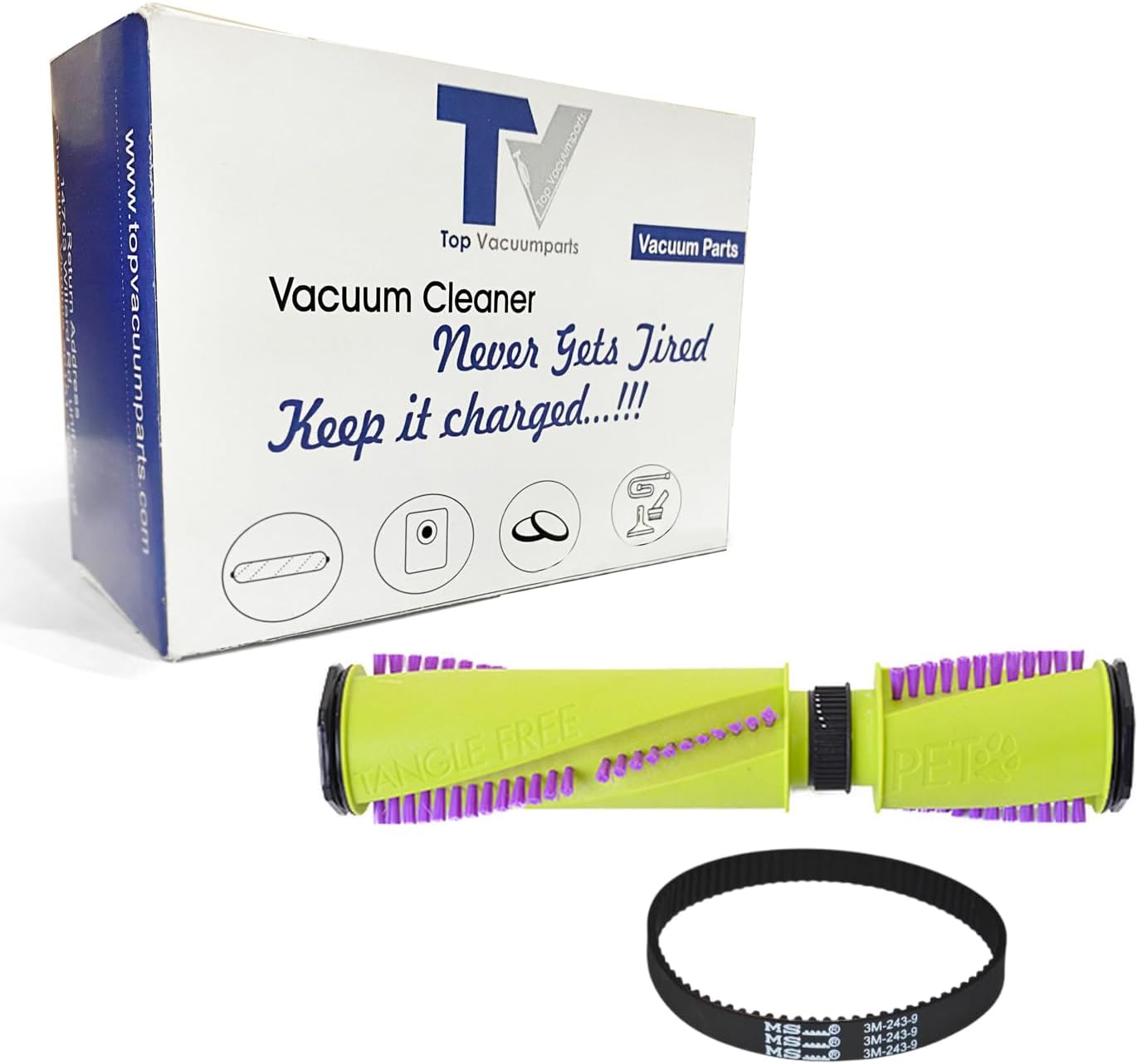 Replacement for Bissell 27909, 24613, 2790, 2475 Series Pet Hair Eraser Vacuum Cleaner Brushroll with 1 Belt