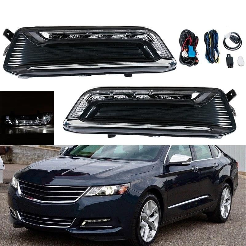 Feux antibrouillard LED étanches avec cadre de grille robuste pour Chevy Impala 2014-2020 - 2