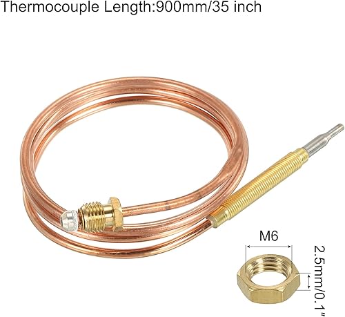 Miniatura 2 de MECCANIXITY Chimeneas de gas termopila de 750 mv termopar M9 para freír horno generador freidora de gas estufa horno calentador de agua 35 "con