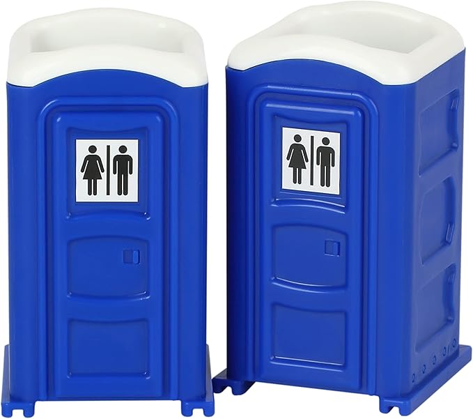 Amazon Porta Potty ショットグラス、面白いショットグラス、バスルームユーモア ホワイトエレファントギフト、大人用、2