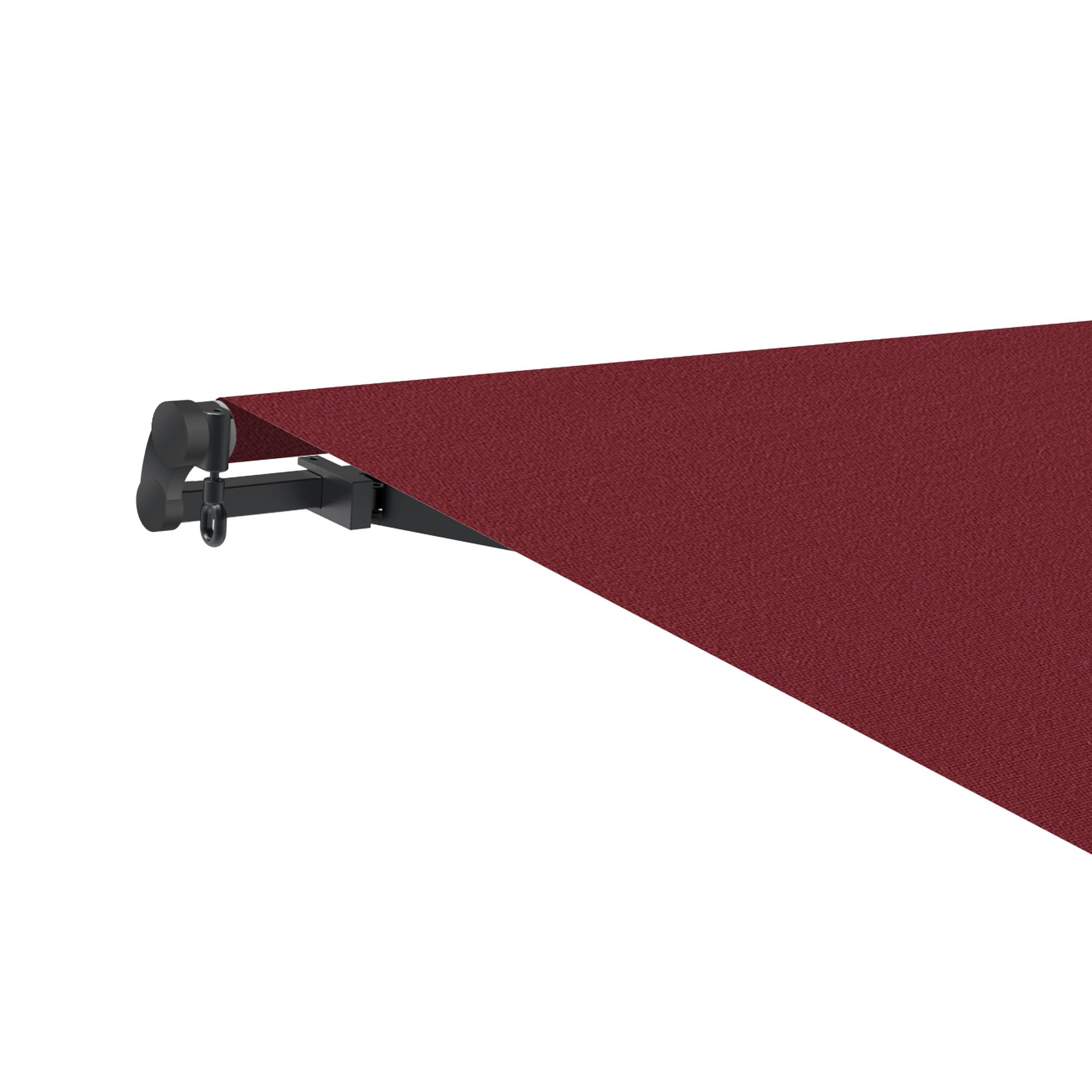 Wasabi - Einziehbare Markise für den Außenbereich, 250 x 200 cm, Granatrot, Polyester, UV-Schutzplane, Gestell aus anthrazitfarbenem Aluminium, inklusive Kurbel, manuell aufrollbar, Terrasse, Garten