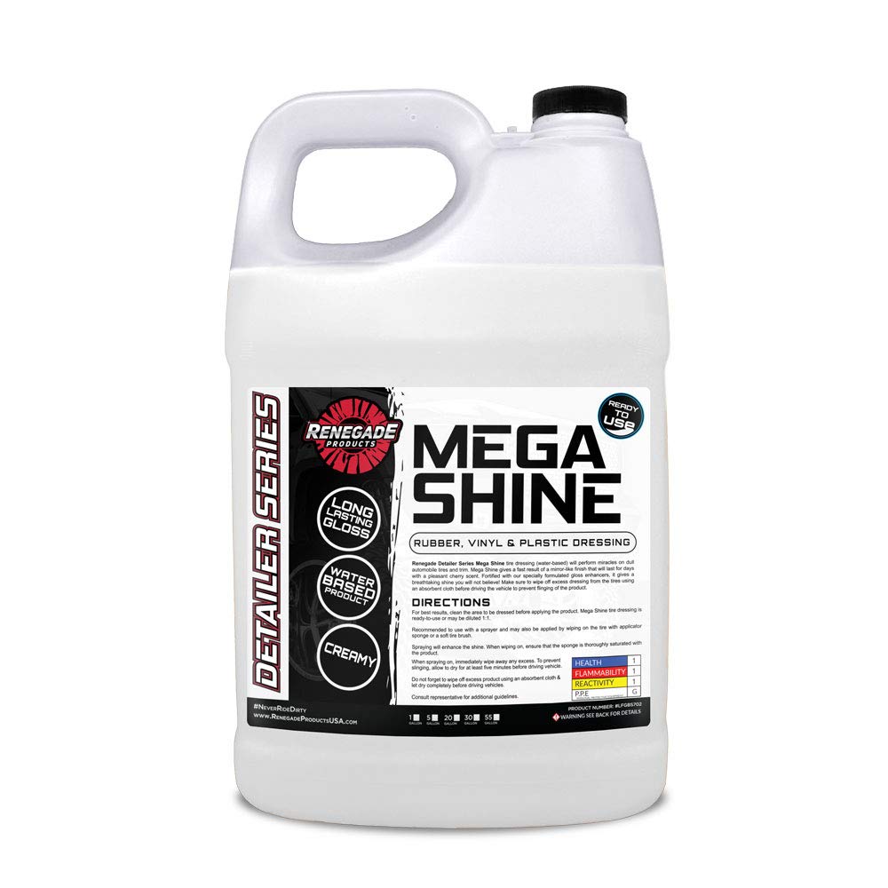 Mega Shine - Apósito de plástico y vinilo a base de agua de alto brillo