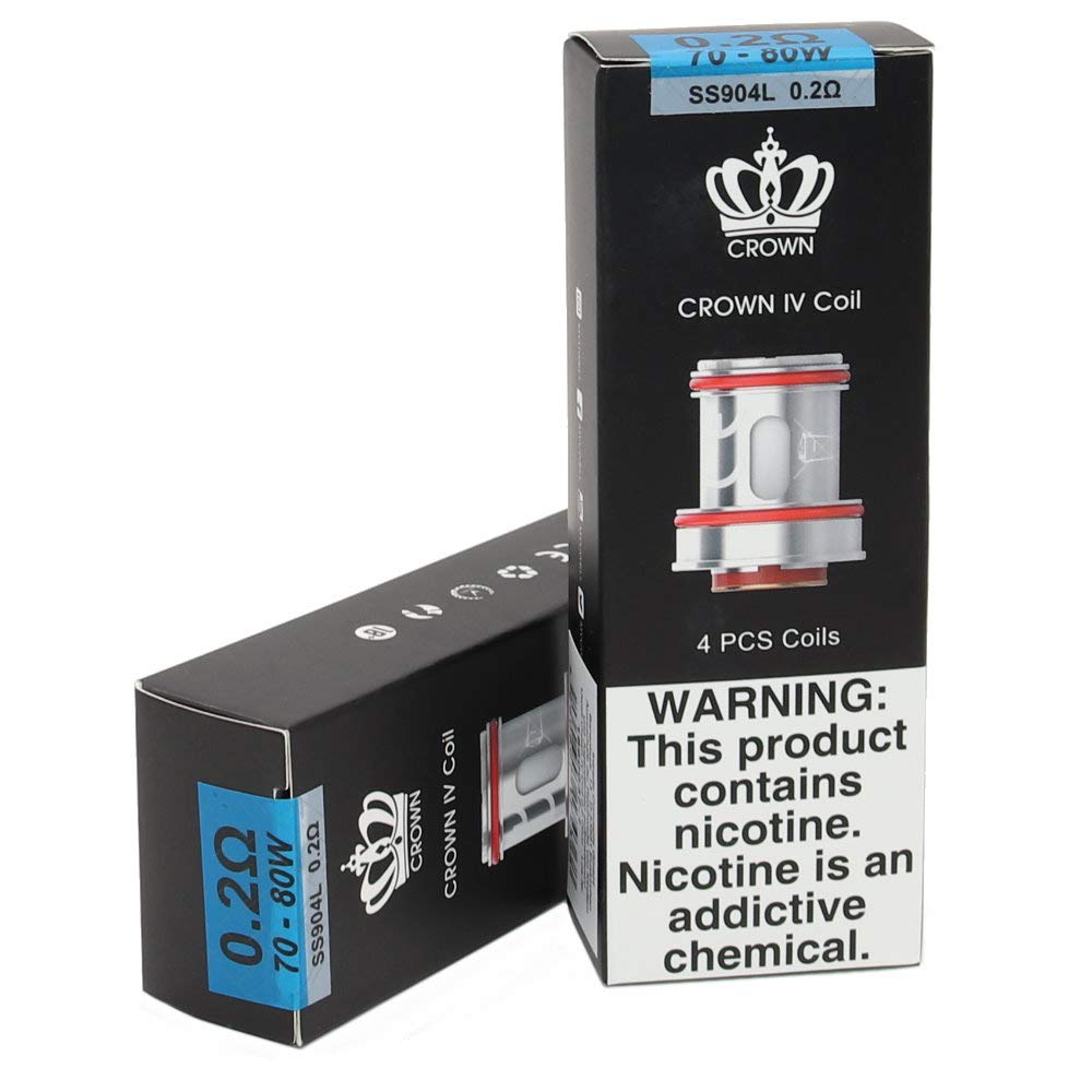 Uwell Crown IV 4 Coils Verdampferkpfe Mesh UN1 UN2 0.2 0.23 0.25 0.4 Ohm  (0.2 Ohm 70-80W (Blau)) : Amazon.de: Elektronik & Foto