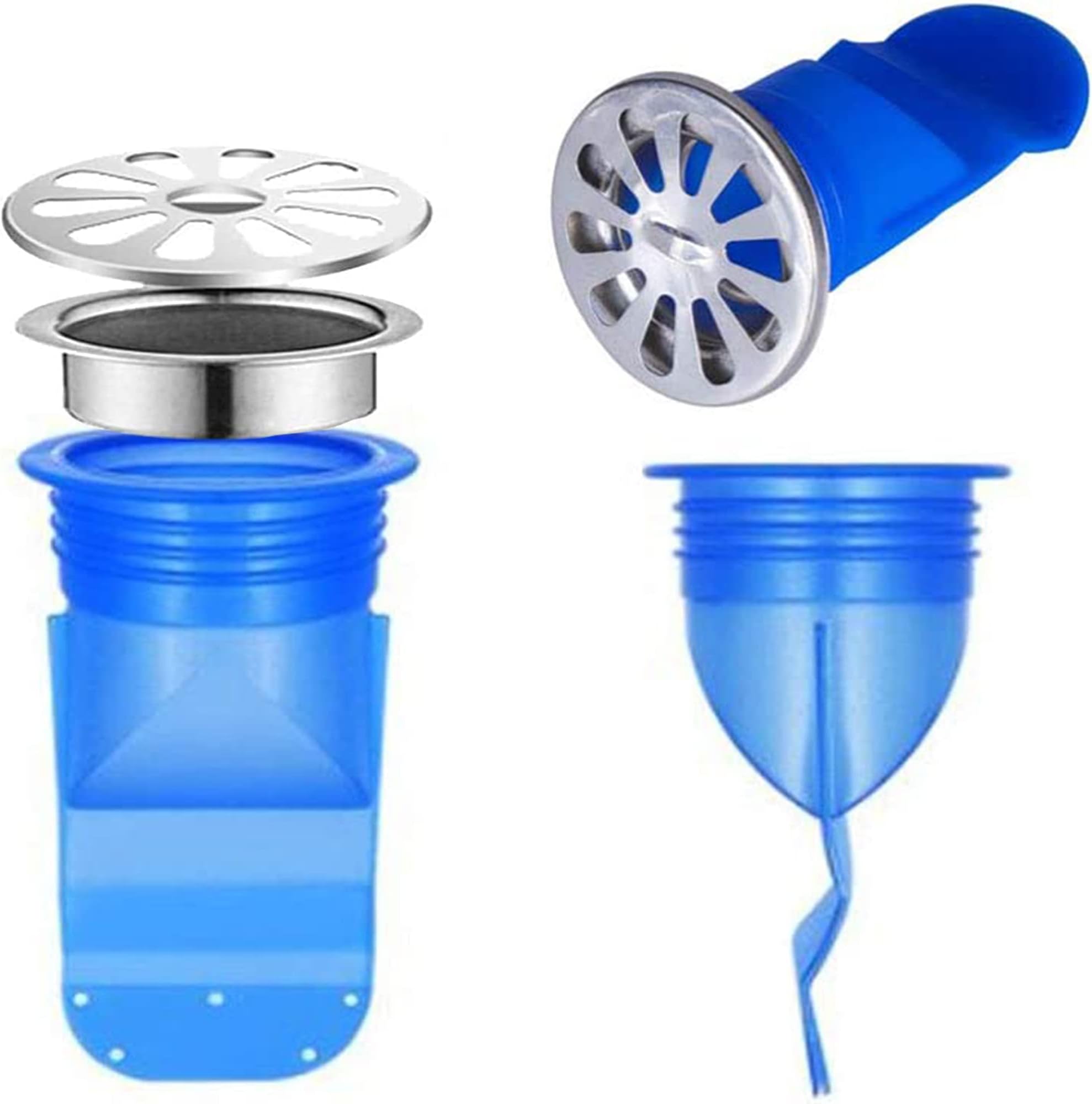 Drain Backflow Preventer - 2 PCS Silicone Waterless Trap Seal - One Way Drain - Sink Floor Drain Trap for Pipes Tubes In Toilet, Bathroom, Kitchen (D:30~36mm)