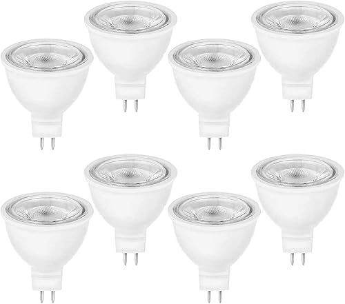 Lxcom Lighting Bombilla LED MR16 G5.3 MR16 COB Foco 5W Bombillas halógenas de 50 W 110 V blanco cálido 3000 K para iluminación empotrada de pista de