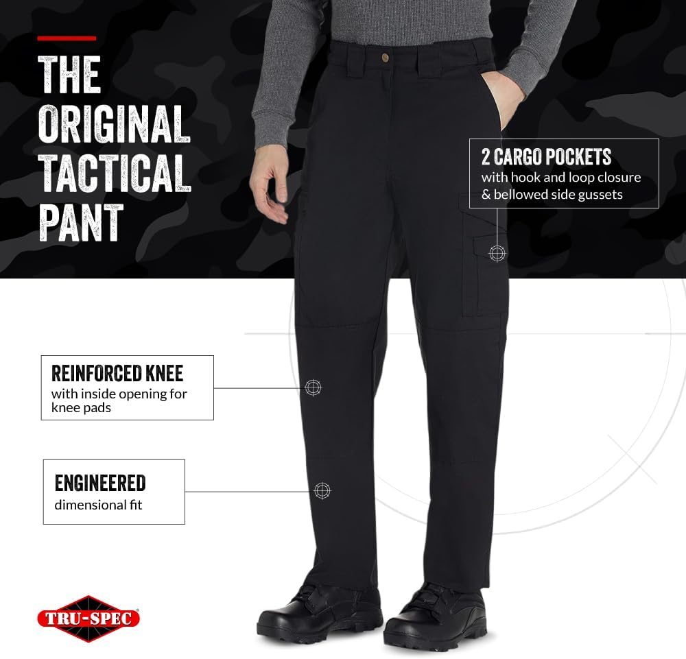 Tru-Spec 24-7 Original Tactical Pants for Men - Water-Resistant Cargo Work Pants with Concealed Carry and Knee Pad Openings - Image 4