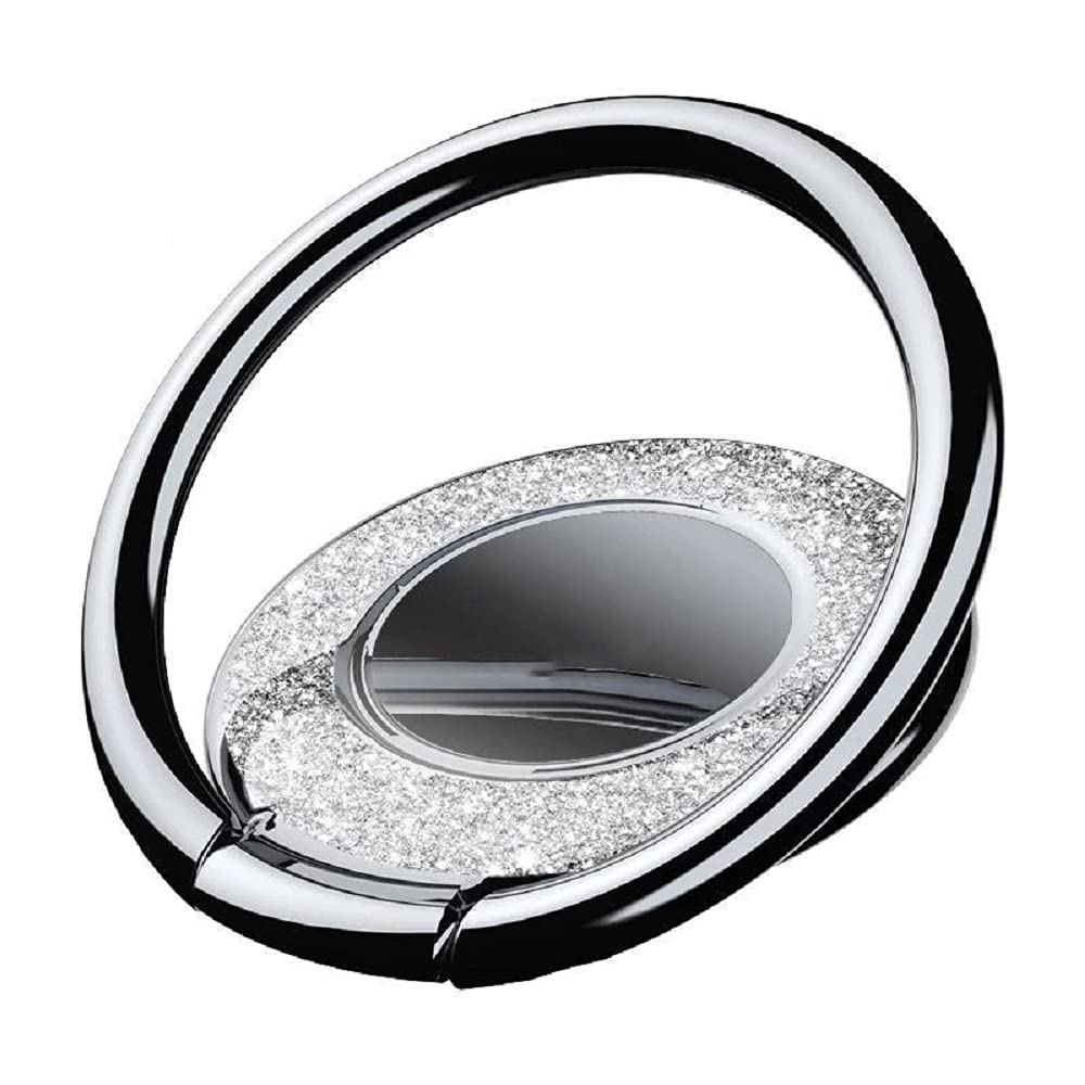 BHOOLU&GOOLU Mobile Phone Finger Ring Socket Holder with Shining Stone (Color: Black)-image-9