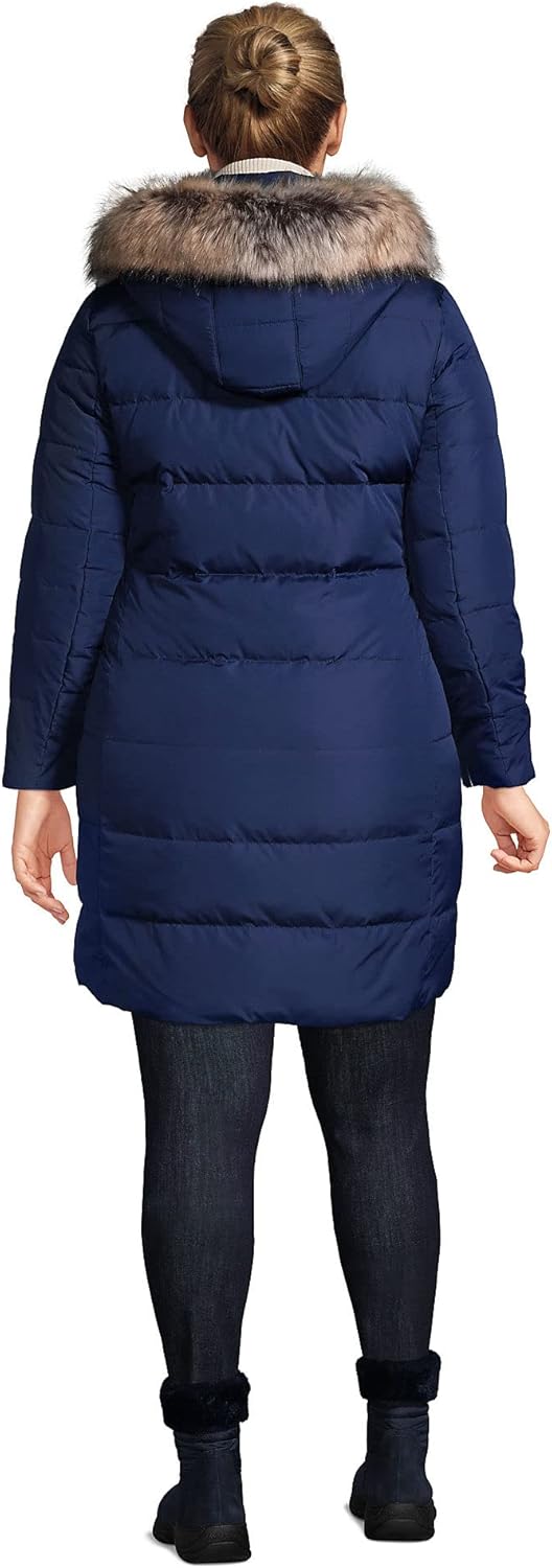 Lands' End Women's Down Winter Coat X-Small Deep Sea Navy