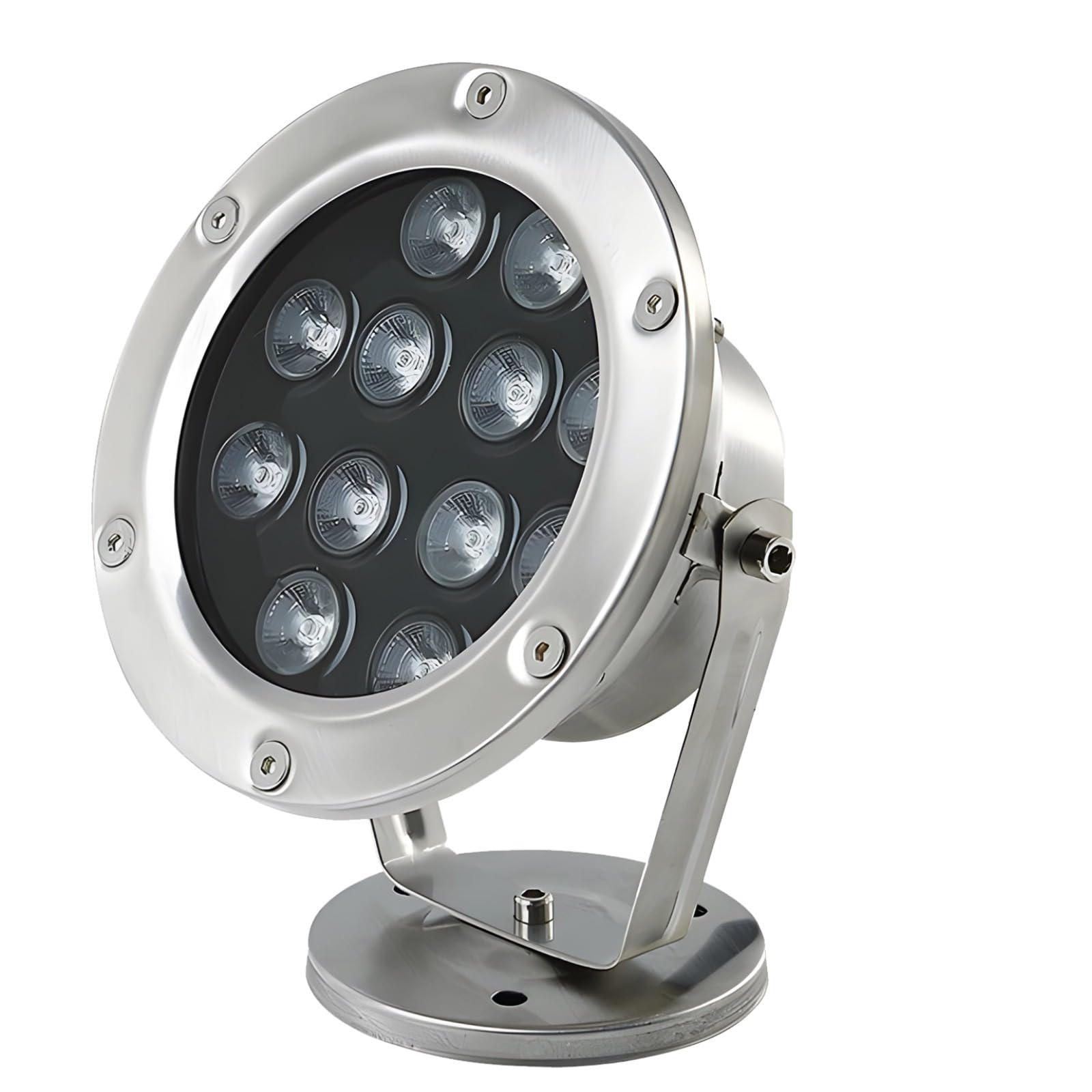 Luz subacuática RGB de 9 W, lámpara de estanque que cambia de color, sumergible, carcasa de acero inoxidable