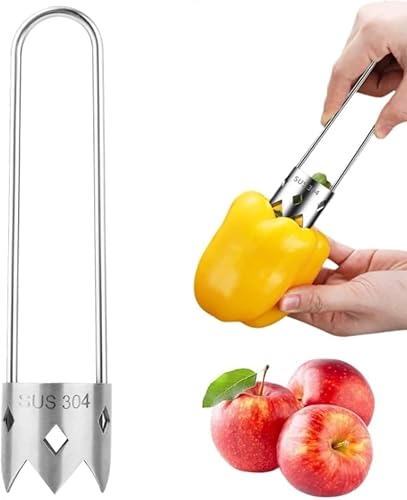 Descorazonador de semillas de pimiento rojo, removedor multifuncional de frutas y verduras 2026, removedor de descorazonador de manzana de acero
